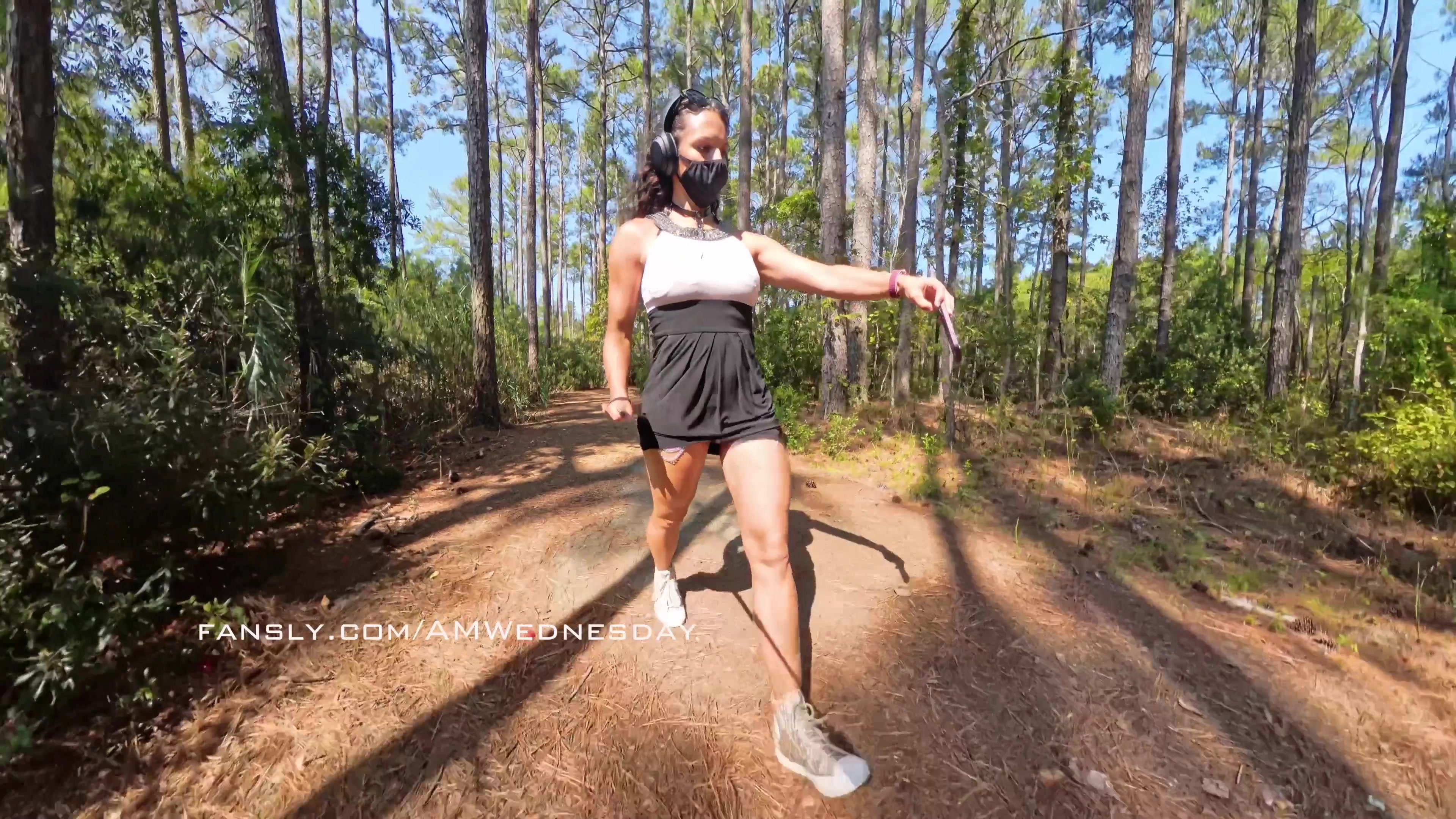 Stripping Off My Dress To Walk Around In Only My Chains And Leather Straps!