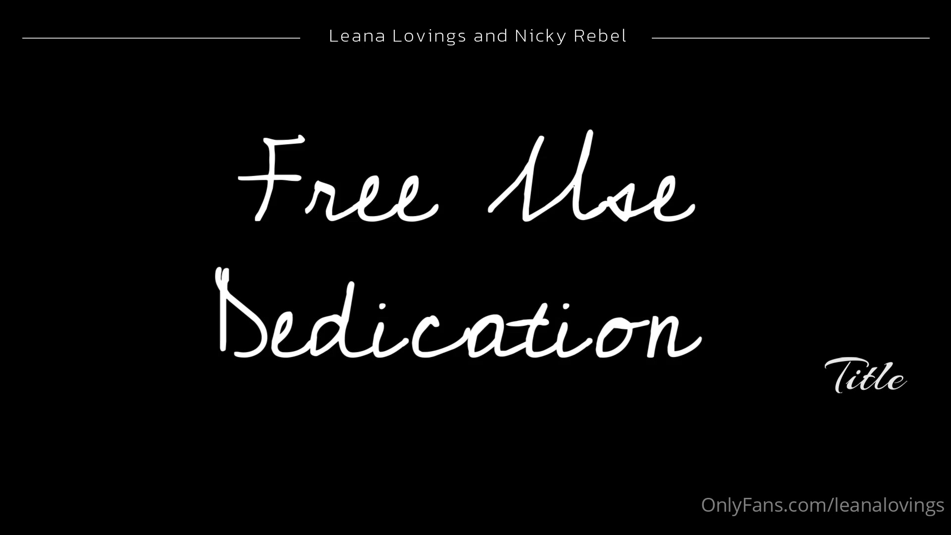 Free Use Dedication