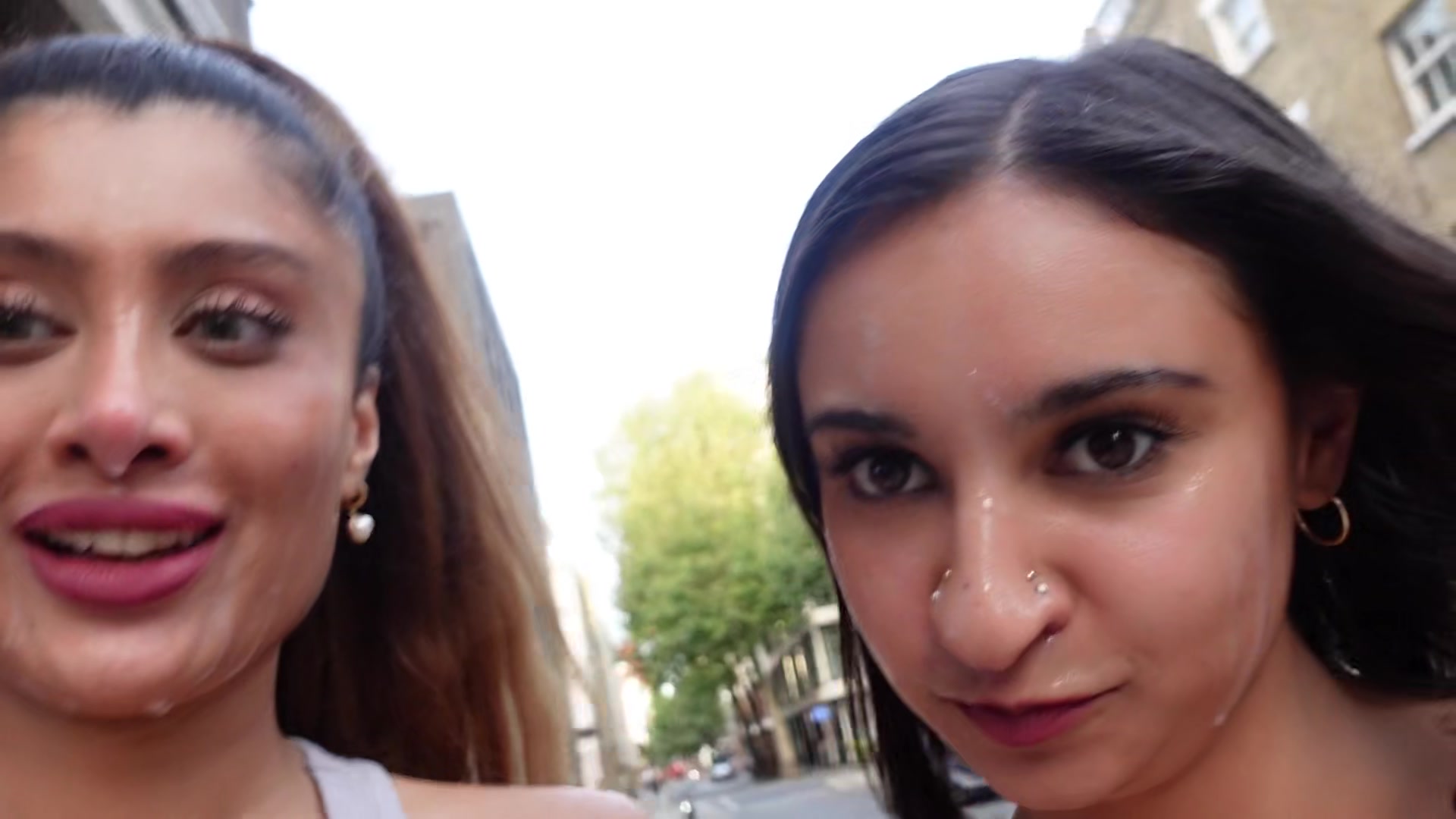 Public London Cumwalk + Flashing - Marina Maya + Hailey Rose