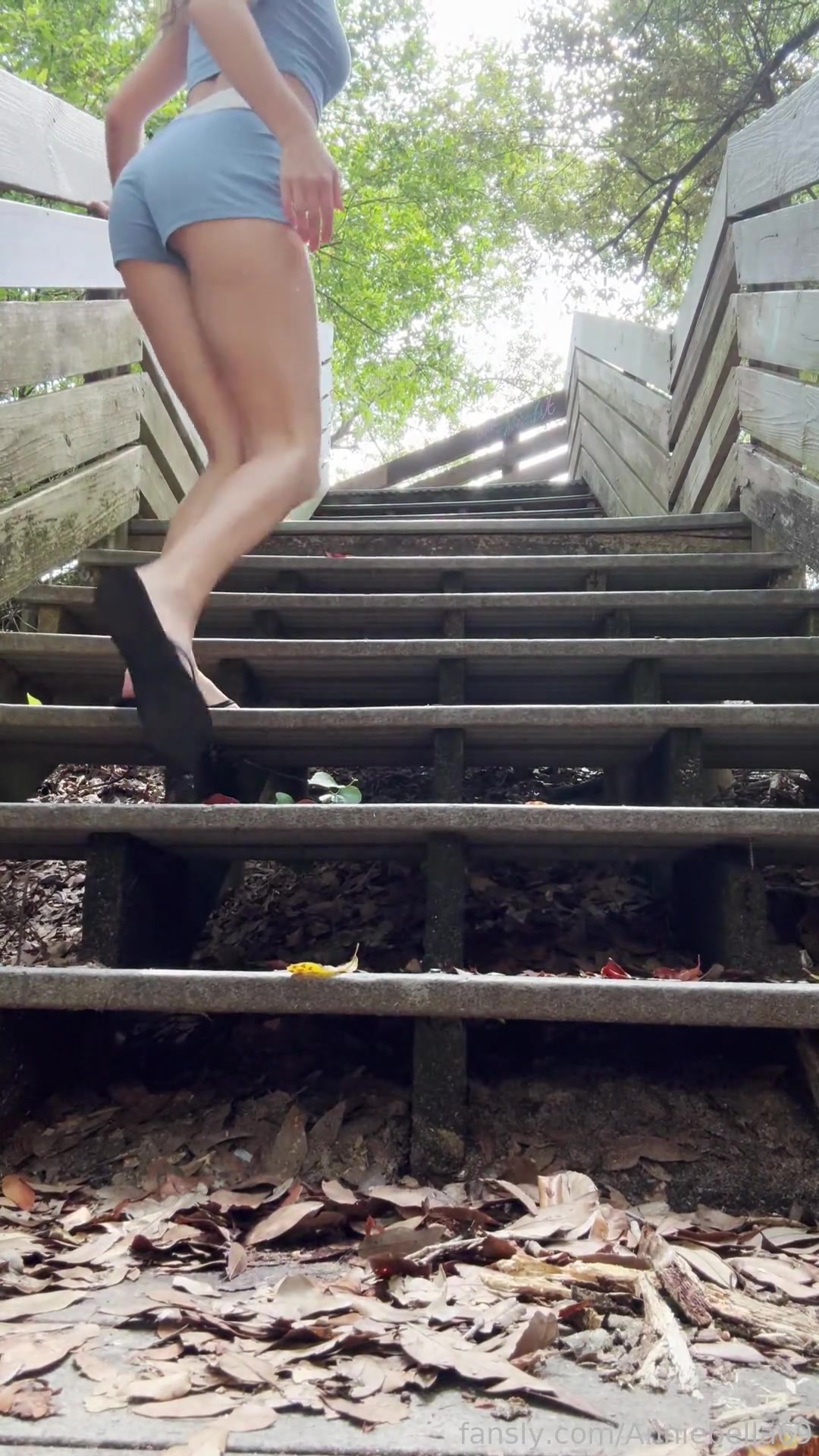 Power Pee Off The Stairs In My Backyard