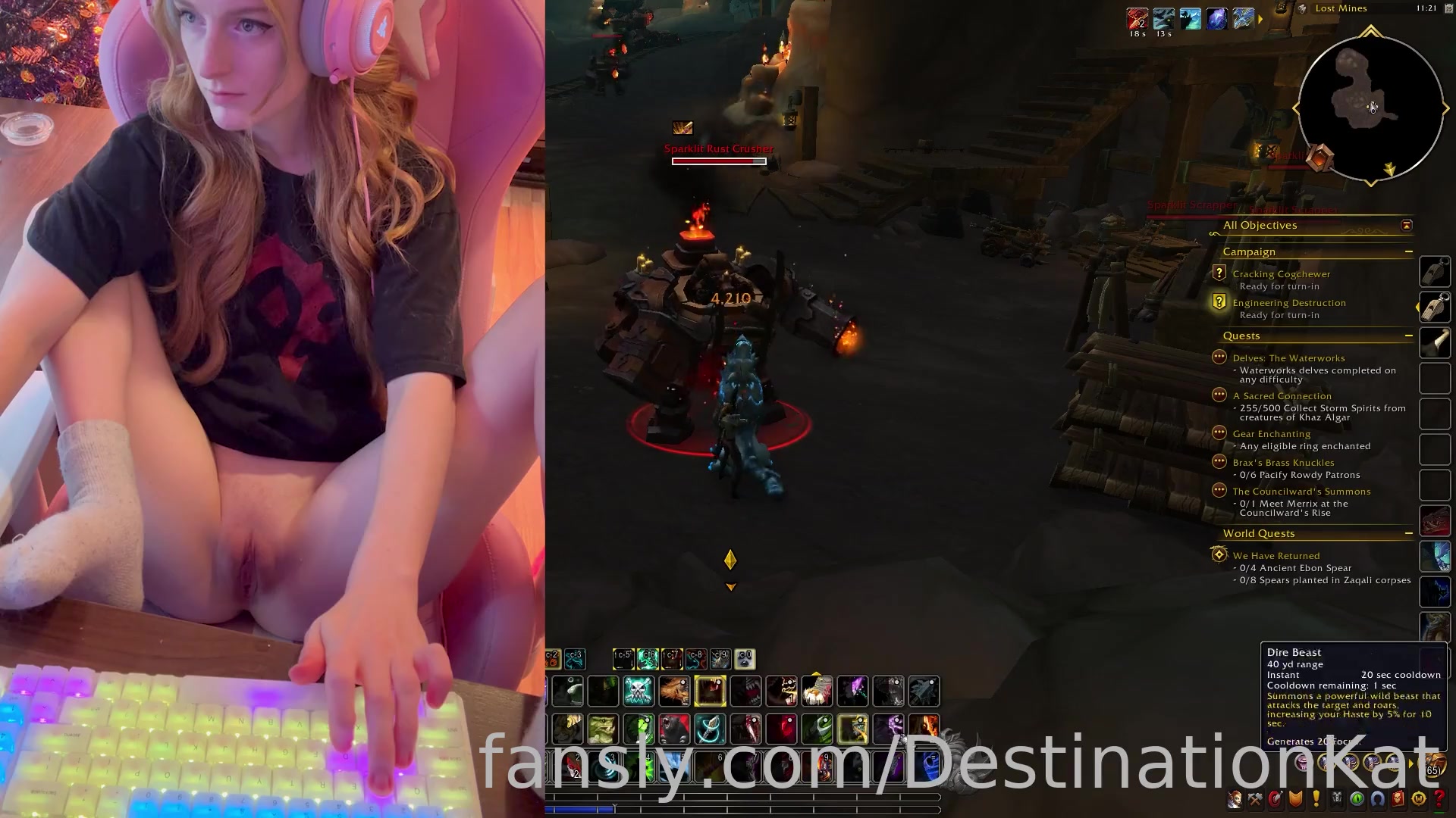 I Play World Of Warcraft While You Watch Me Slowly Lose My Clothes And Feel Myself Up!