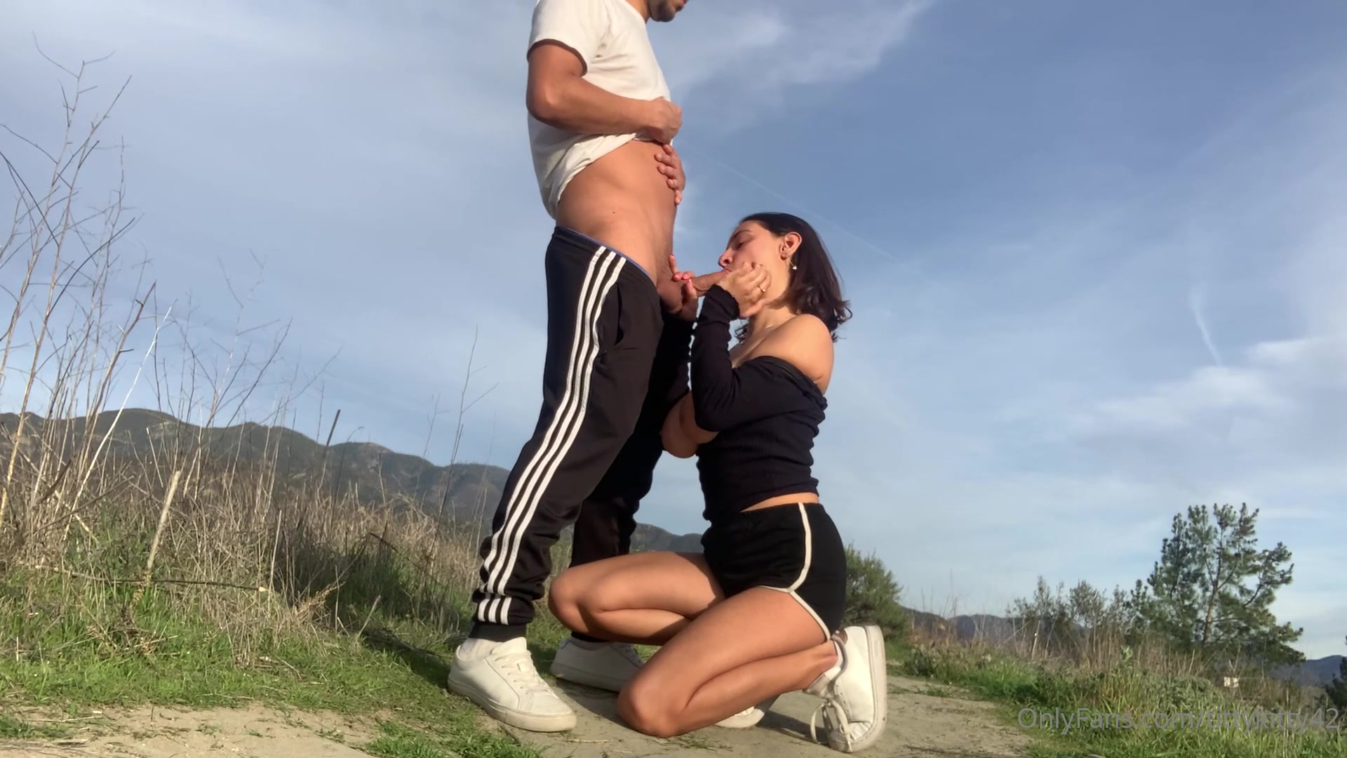 Raw Footage Of Our Quickie Yesterday On The Trail Behind The Park