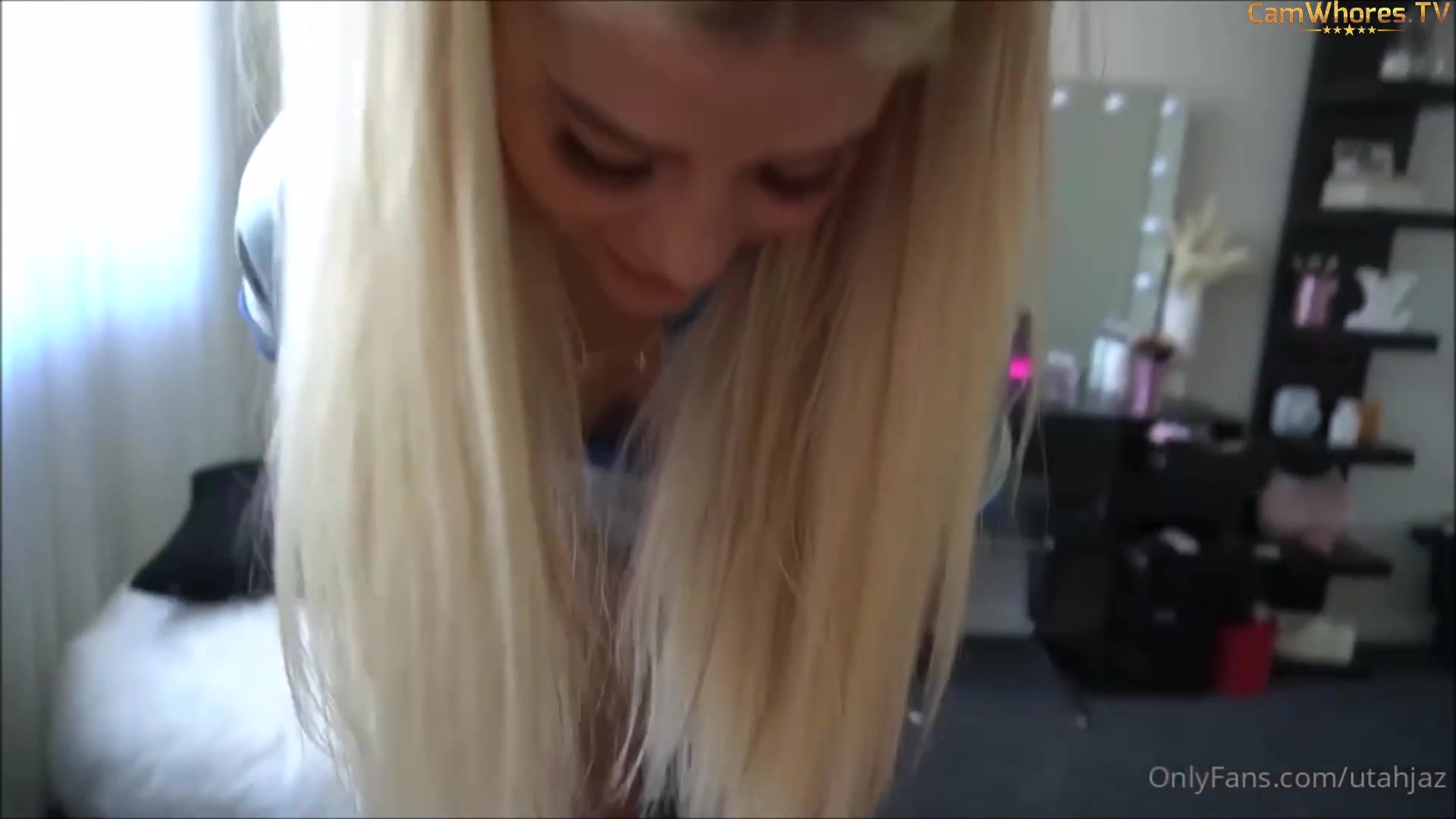Blonde Slut In Blue Croptop Gets Oiled Up And Fucked